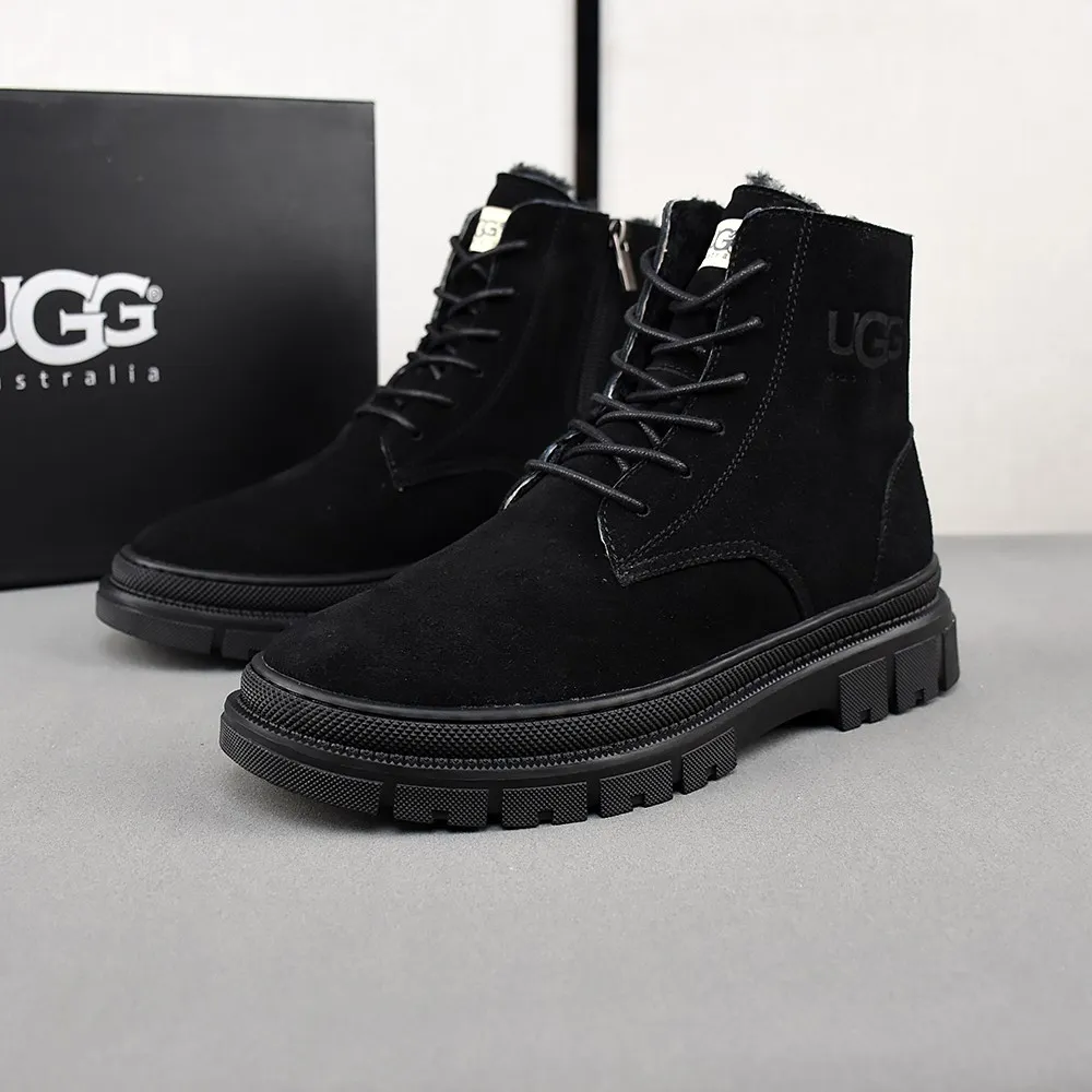 PP520👟👟👟【ugg】The upper is made of waterproof nubuck, real wool lining, and non-slip rubber sole. Warm and comfortable, a must-have in winter! Men's size 38-44 (custom-made size 45 is non-refundable).